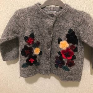 BABY GAP floral sweater